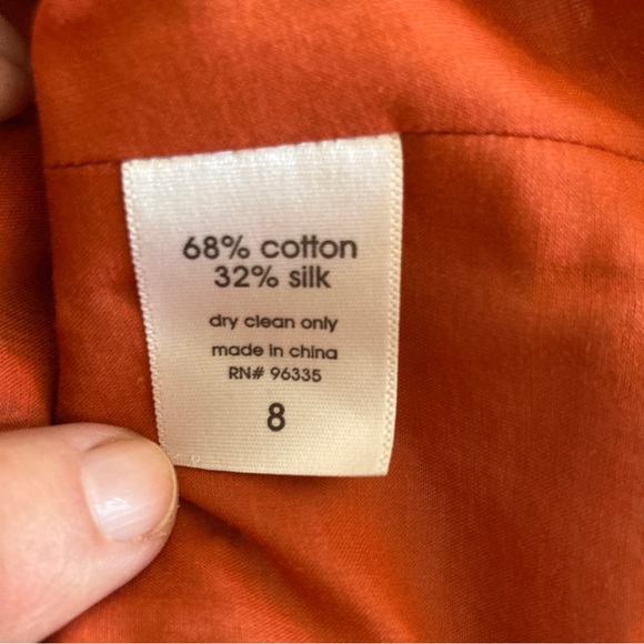 Susana Monaco Maxi Dress Rust Orange Floral Sundress Silk Cotton Size 8 - Picture 12 of 14